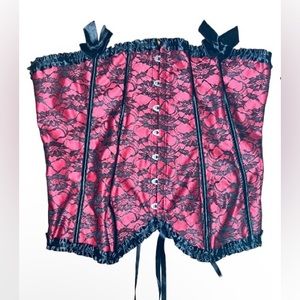Red and Black Corset Top